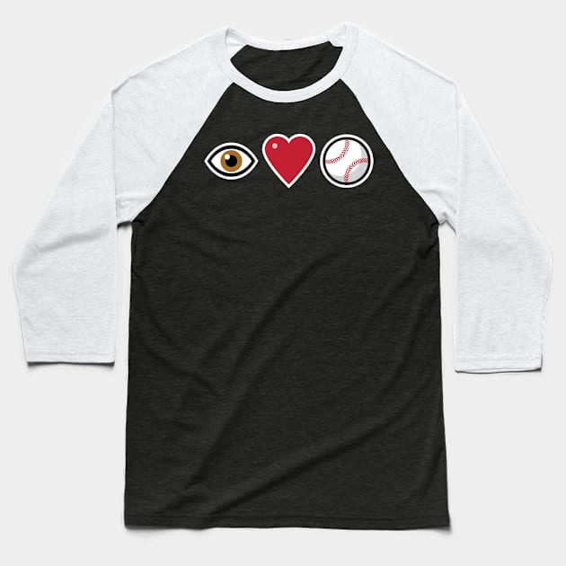 I Love Baseball Baseball T-Shirt by Fourteen21 Designs